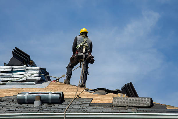 Professional Gutter Installation technician working in Landisville, NJ